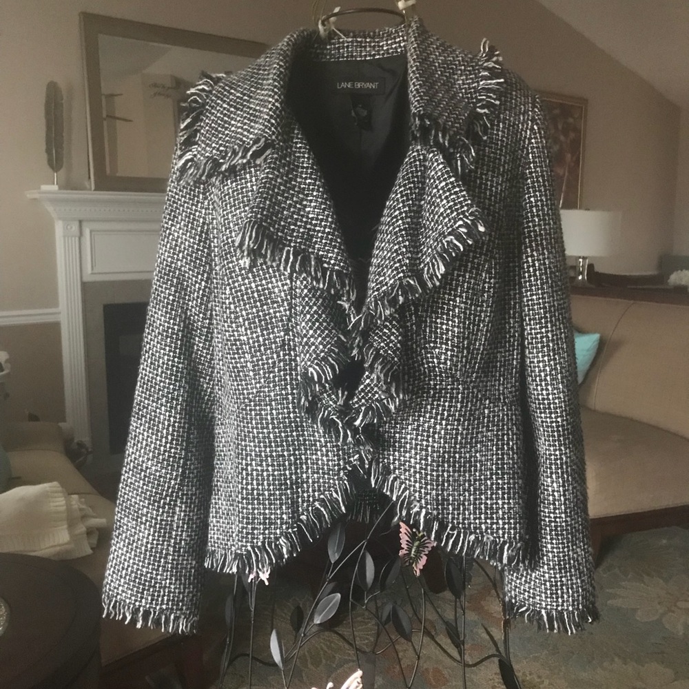 Tweed Draped Blazer